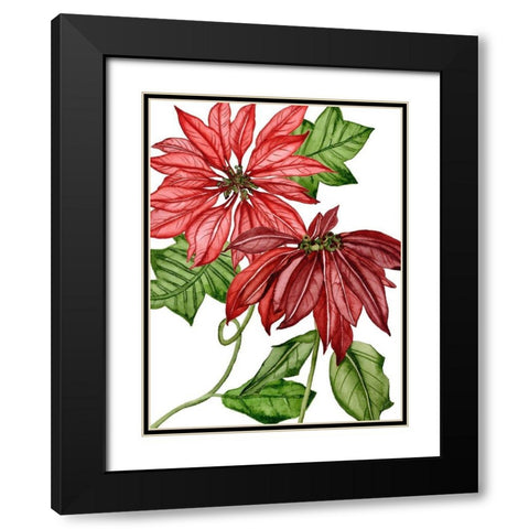 Merry Blossom III Black Modern Wood Framed Art Print with Double Matting by Wang, Melissa