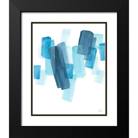 Azure Fragment I Black Modern Wood Framed Art Print with Double Matting by Vess, June Erica
