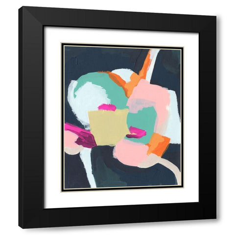Rainbow Sector II Black Modern Wood Framed Art Print with Double Matting by Vess, June Erica