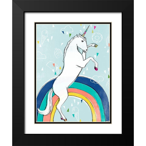 Funky Fun I Black Modern Wood Framed Art Print with Double Matting by Vess, June Erica