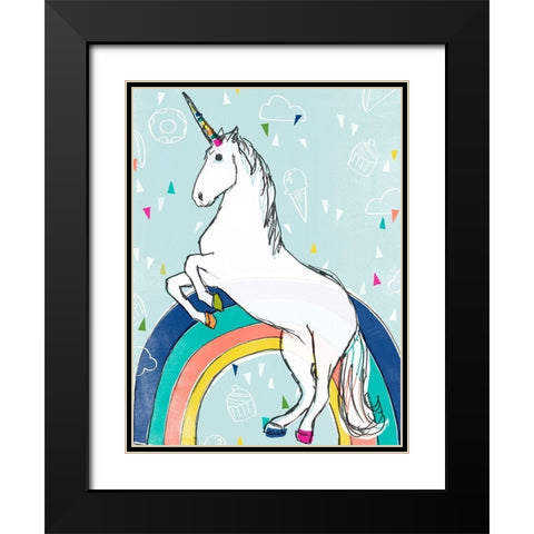 Funky Fun II Black Modern Wood Framed Art Print with Double Matting by Vess, June Erica