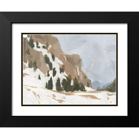 Snowy Rise I Black Modern Wood Framed Art Print with Double Matting by Green, Jacob