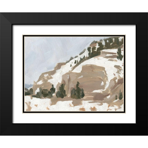 Snowy Rise II Black Modern Wood Framed Art Print with Double Matting by Green, Jacob