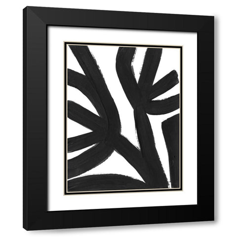 Jungle Satellite II Black Modern Wood Framed Art Print with Double Matting by Vess, June Erica