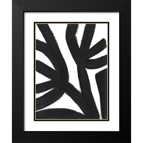 Jungle Satellite II Black Modern Wood Framed Art Print with Double Matting by Vess, June Erica