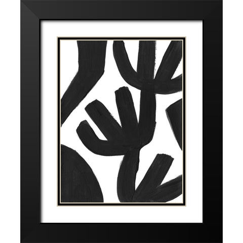 Jungle Satellite VII Black Modern Wood Framed Art Print with Double Matting by Vess, June Erica
