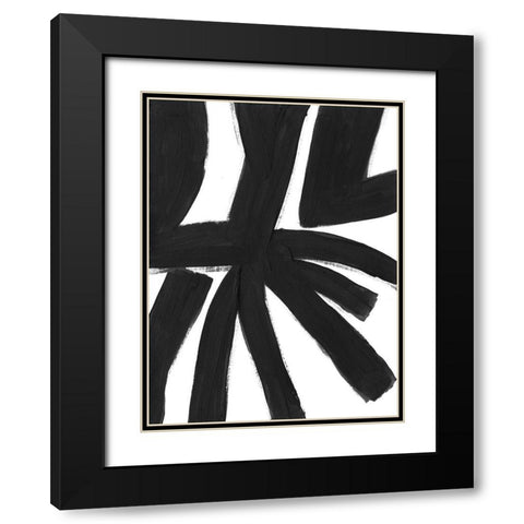 Jungle Satellite IX Black Modern Wood Framed Art Print with Double Matting by Vess, June Erica
