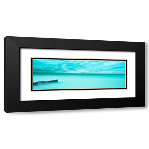 Lakescape Panorama V Black Modern Wood Framed Art Print with Double Matting by McLoughlin, James