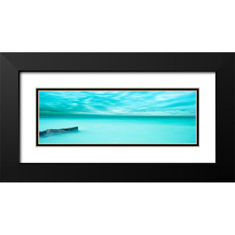 Lakescape Panorama V Black Modern Wood Framed Art Print with Double Matting by McLoughlin, James