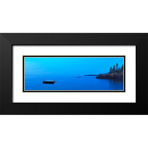 Lakescape Panorama X Black Modern Wood Framed Art Print with Double Matting by McLoughlin, James