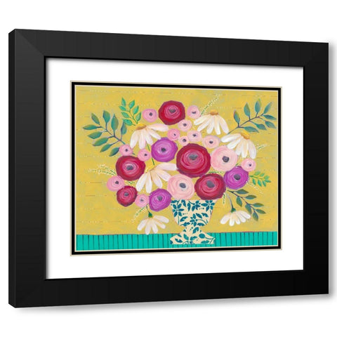Bold Flowers II Black Modern Wood Framed Art Print with Double Matting by Moore, Regina