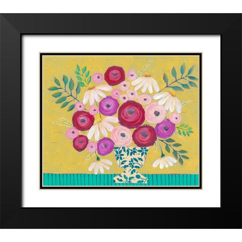 Bold Flowers II Black Modern Wood Framed Art Print with Double Matting by Moore, Regina