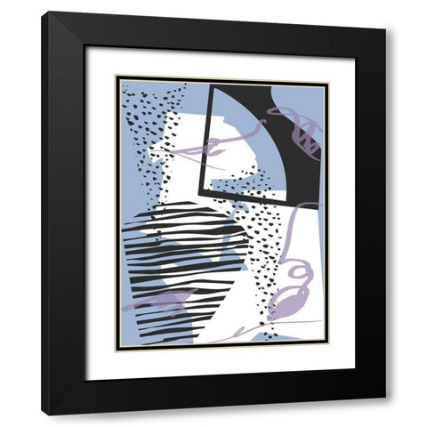 Sounds of the Ocean I Black Modern Wood Framed Art Print with Double Matting by Wang, Melissa