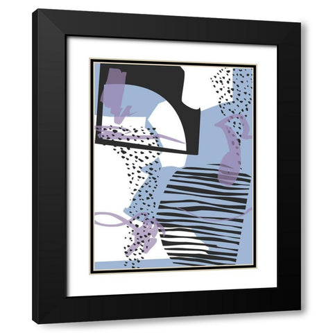 Sounds of the Ocean II Black Modern Wood Framed Art Print with Double Matting by Wang, Melissa