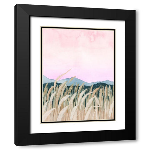Wheaten Dawn I Black Modern Wood Framed Art Print with Double Matting by Popp, Grace