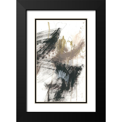 Black, Gold and Taupe II Black Modern Wood Framed Art Print with Double Matting by Goldberger, Jennifer