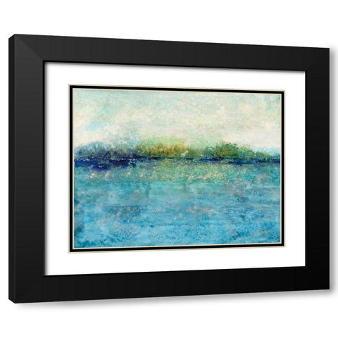 Shimmering Water II Black Modern Wood Framed Art Print with Double Matting by OToole, Tim