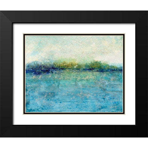 Shimmering Water II Black Modern Wood Framed Art Print with Double Matting by OToole, Tim