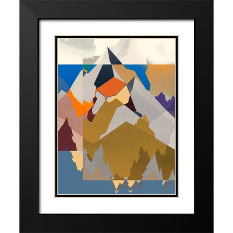 Mountain Extraction I Black Modern Wood Framed Art Print with Double Matting by Goldberger, Jennifer