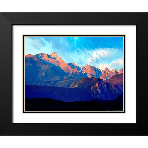 Mountainscape Photograph I Black Modern Wood Framed Art Print with Double Matting by McLoughlin, James