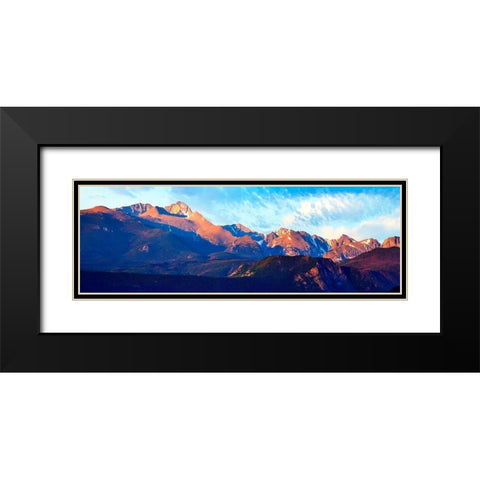 Mountainscape Panorama III Black Modern Wood Framed Art Print with Double Matting by McLoughlin, James