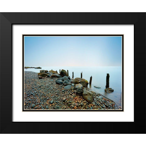 Seascape Photo I Black Modern Wood Framed Art Print with Double Matting by McLoughlin, James