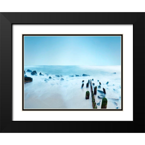 Seascape Photo III Black Modern Wood Framed Art Print with Double Matting by McLoughlin, James