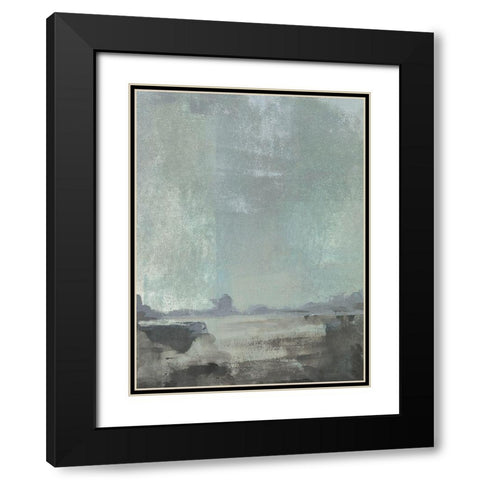 Riverlands II Black Modern Wood Framed Art Print with Double Matting by Green, Jacob