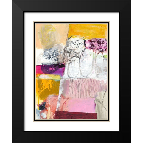 Abstract #27-A Black Modern Wood Framed Art Print with Double Matting by Fuchs, Jodi