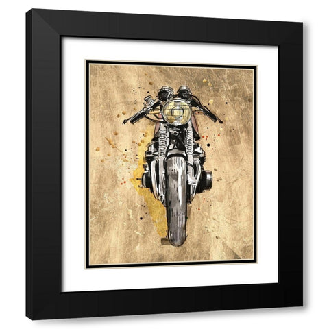 Metallic Rider I Black Modern Wood Framed Art Print with Double Matting by Warren, Annie