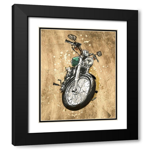 Metallic Rider II Black Modern Wood Framed Art Print with Double Matting by Warren, Annie