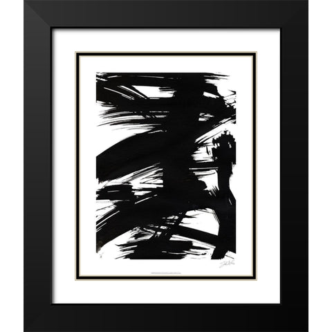 Black Bamboo I Black Modern Wood Framed Art Print with Double Matting by Fuchs, Jodi