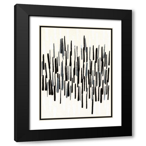 Tonal II Black Modern Wood Framed Art Print with Double Matting by Fuchs, Jodi