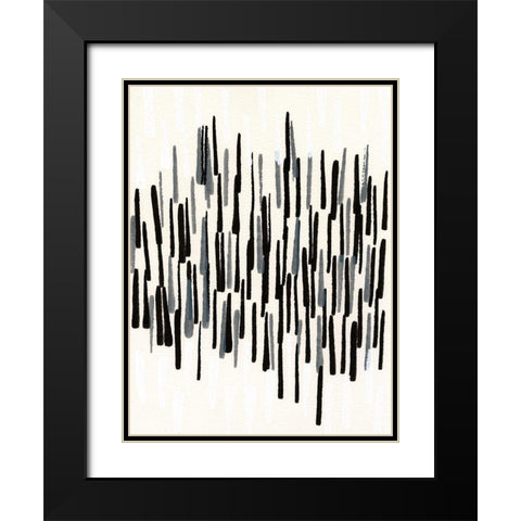 Tonal II Black Modern Wood Framed Art Print with Double Matting by Fuchs, Jodi