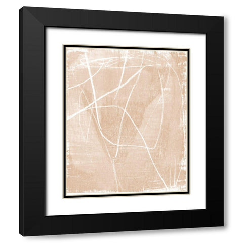 Linje I Black Modern Wood Framed Art Print with Double Matting by Vess, June Erica