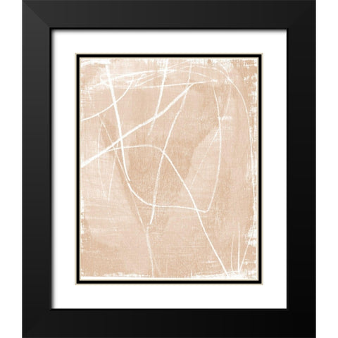Linje I Black Modern Wood Framed Art Print with Double Matting by Vess, June Erica