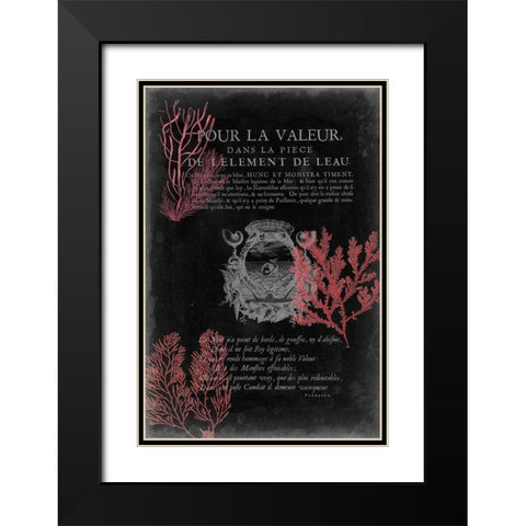 Pour La Mer II Black Modern Wood Framed Art Print with Double Matting by Studio W