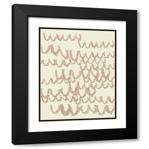 Scalloped I Black Modern Wood Framed Art Print with Double Matting by Goldberger, Jennifer