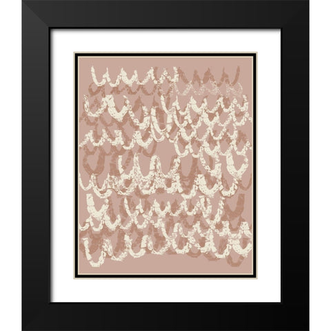 Scalloped IV Black Modern Wood Framed Art Print with Double Matting by Goldberger, Jennifer
