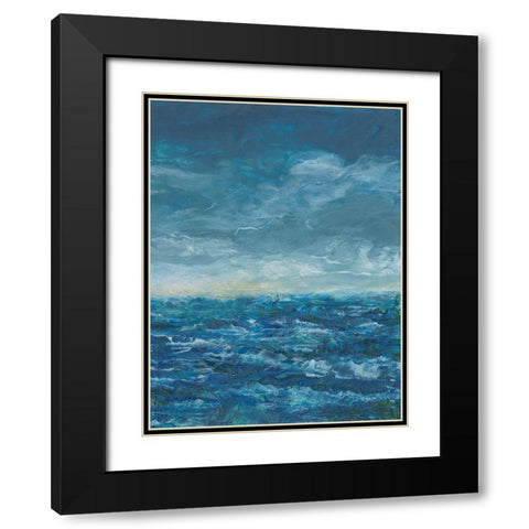Dark Seas II Black Modern Wood Framed Art Print with Double Matting by Chandler, Sharon