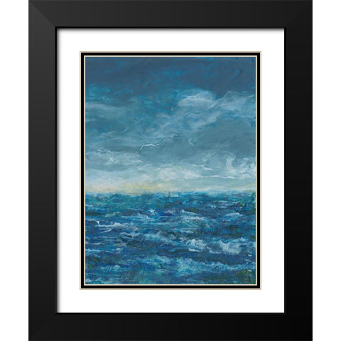 Dark Seas II Black Modern Wood Framed Art Print with Double Matting by Chandler, Sharon