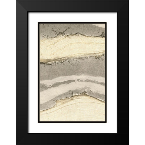 Embellished Flux III Black Modern Wood Framed Art Print with Double Matting by Lam, Vanna