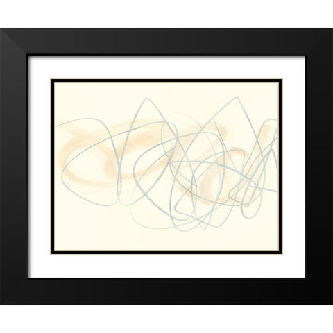 Runda Sketch I Black Modern Wood Framed Art Print with Double Matting by Vess, June Erica