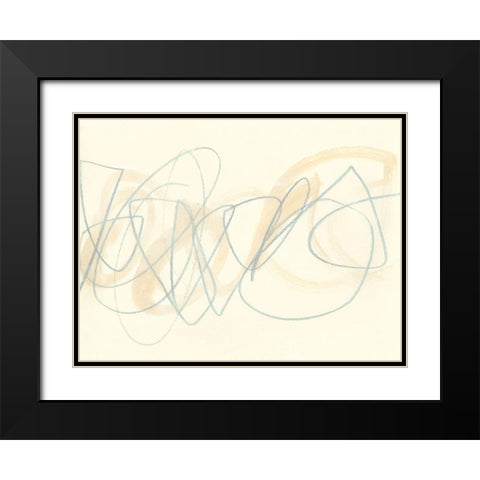 Runda Sketch II Black Modern Wood Framed Art Print with Double Matting by Vess, June Erica