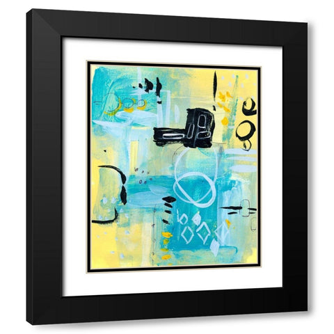 Floating Atmosphere II Black Modern Wood Framed Art Print with Double Matting by Wang, Melissa