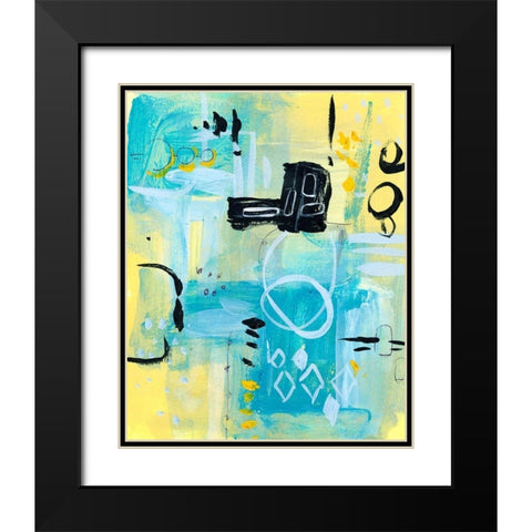 Floating Atmosphere II Black Modern Wood Framed Art Print with Double Matting by Wang, Melissa