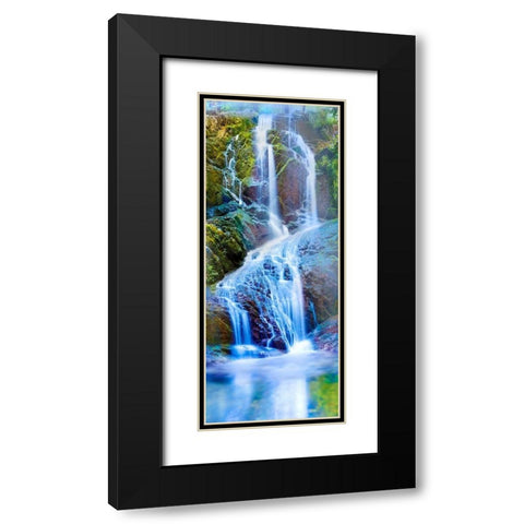 Vertical Water II Black Modern Wood Framed Art Print with Double Matting by McLoughlin, James