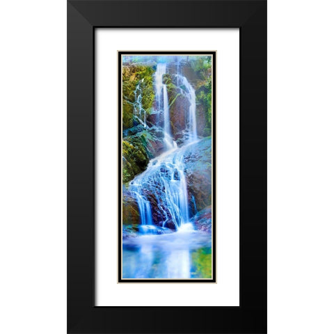 Vertical Water II Black Modern Wood Framed Art Print with Double Matting by McLoughlin, James
