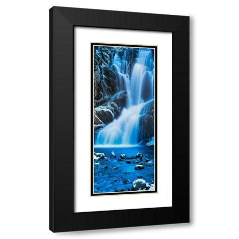 Vertical Water III Black Modern Wood Framed Art Print with Double Matting by McLoughlin, James