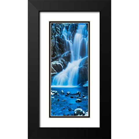 Vertical Water III Black Modern Wood Framed Art Print with Double Matting by McLoughlin, James